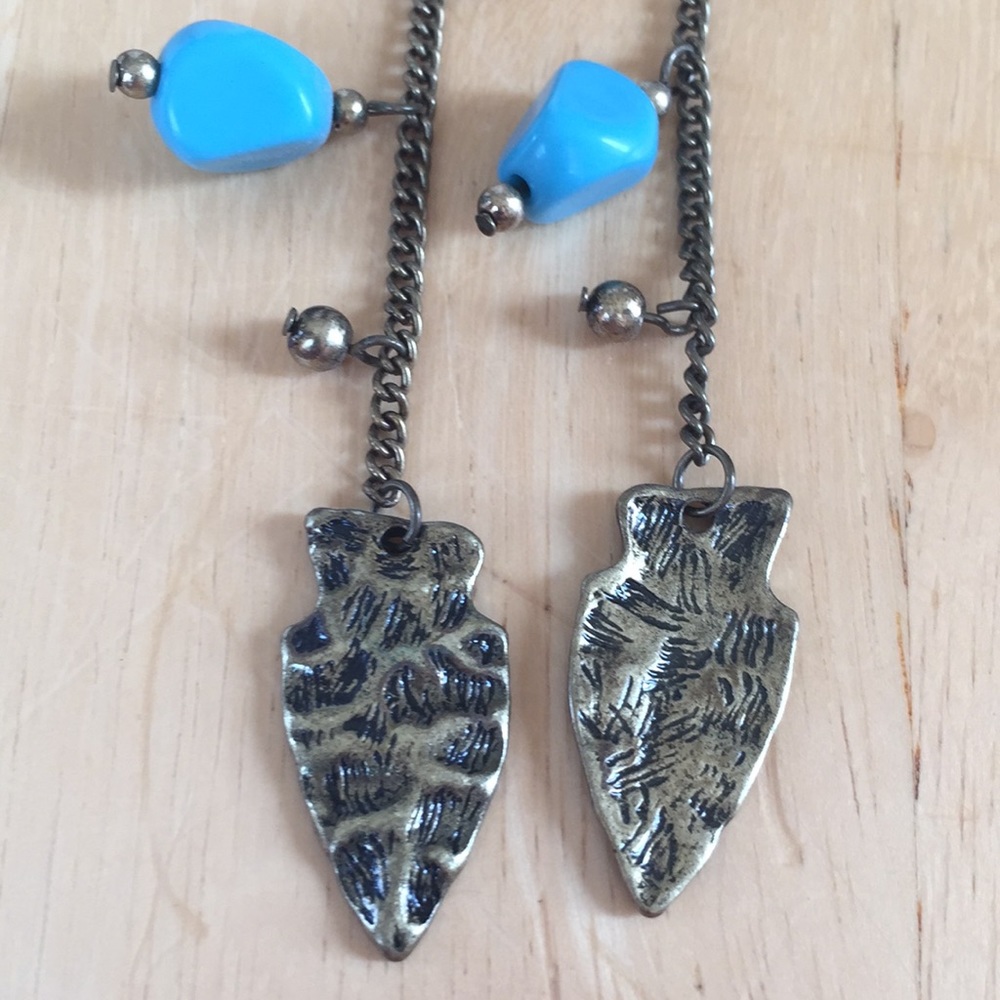 😎Aztec Turquoise Earrings 🦋 - Picture 4 of 4